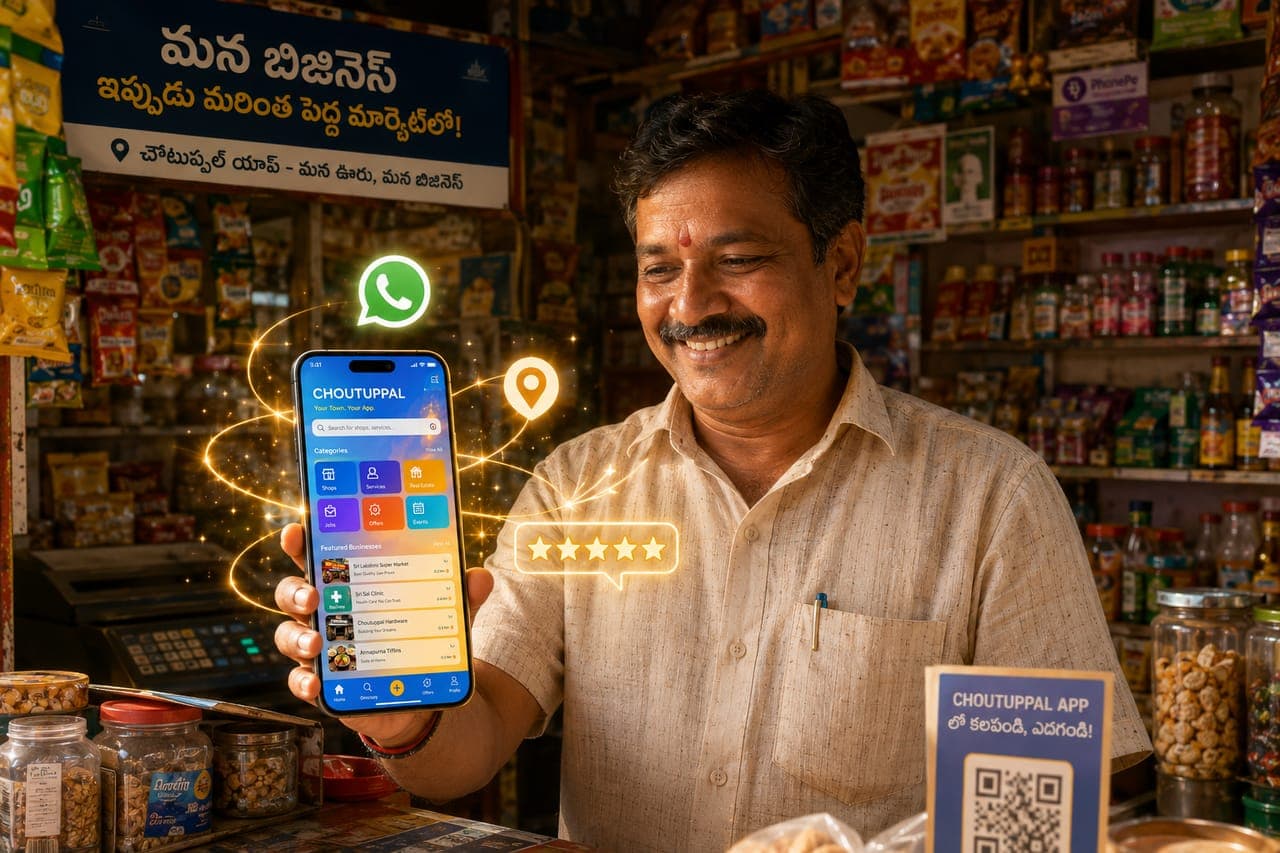 చౌటుప్పల్ వ్యాపారాలు ఇప్పుడు డిజిటల్ గా ఎలా అభివృద్ధి చెందుతాయి? మీ బిజినెస్ ను ఆన్‌లైన్ లోకి తీసుకురాండి!